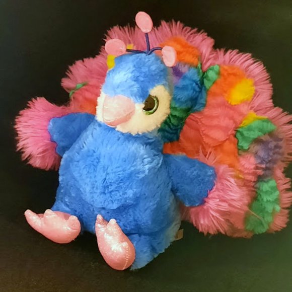 TOYS R US PEACOCK COLORFUL SPARKLE GLITTER EYES - Picture 2 of 7